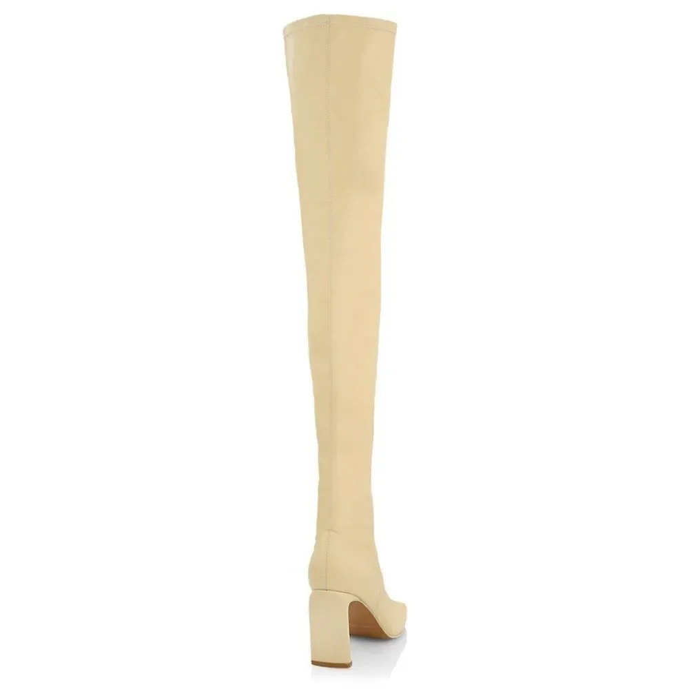 JONATHAN SIMKHAI  Everleigh Vegan Leather Thigh-High Boots size 39